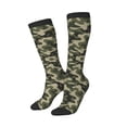 thumbnail image 2 of Womens Green Camouflage Pattern Knee High Socks Comfy Thermal Boot Long Socks, 2 of 7