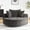 Black, variant on Foam Filled Swivel | 360 Degree Rotation, Silk - like Chenille | Living Room, Lounge