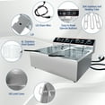 thumbnail image 3 of Friteuse Commerciale de 23 QT, Friteuse Électrique de Comptoir en Acier Inoxydable avec Panier, Commande Individuelle, 1500 W + 1500 W, 3 of 6