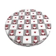 thumbnail image 6 of Uemuo Gnomes and Hearts Pattern Round Bar Stool Seat Covers Washable Stool Cushion Slipcover Elastic Bar Chair Covers-14 inch, 6 of 7