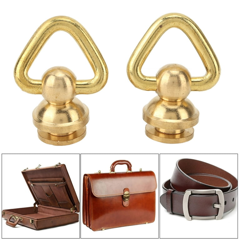 Brass Saddle Belt Wallet Bags, Brass Screw Back Rivet Studs