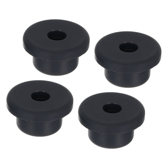 Unique Bargains Black Rubber Grommet 1 Inch OD 0.32 Inch ID, 4Pcs Seal Protection Cable Grommets Flexible Cable Pipe