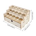 thumbnail image 4 of Troglfold paint rack Paints Tool Storage Rack Pigment Bottle Organizer Pigment Acrylic Paint Holder with Drawer,8.66"X5.51"X4.72", 4 of 10