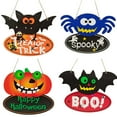 thumbnail image 6 of pdqouc Hallow-een Party Supplies Halloween Atmosphere Halloween Wooden Decorations Halloween Pumpkin Skeleton Bat Party Scene Wooden Decoration 2024 Trendy Popular Holiday Decor Props, 6 of 6