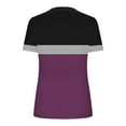 thumbnail image 4 of Rezuofi 1 Pcs Plus-Size-Tops-for-Women Summer Loose Fit Short Sleeve Casual V Neck Polo Shirts Trendy Color Block Collared Tees, 4 of 5