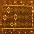 thumbnail image 1 of Ahgly Company Indoor Square Oriental Yellow Traditional Area Rugs, 4' Square, 1 of 4
