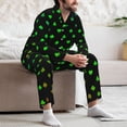 thumbnail image 6 of KLL Poker Shapes Sleepwear Mens Flannel Pajamas,Long Cotton Pj Set, 6 of 7
