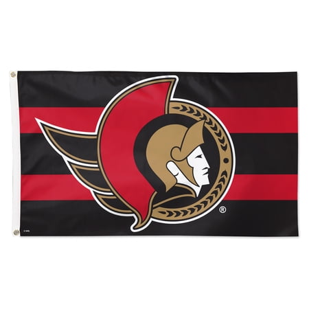 WinCraft Ottawa Senators 3 x 5 Team Stripe Deluxe Single-Sided Flag