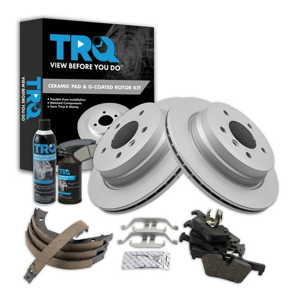 TRQ Rear Brake Pad & Rotor Kit BKA38634 Fits Select 2012-2013 BMW 328i