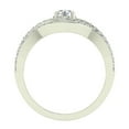 thumbnail image 3 of Diamond Engagement Rings for Women Round Brilliant Diamond Rings Criss Cross Intertwined 14K White Gold 1.10 Carat (G,I1), 3 of 5