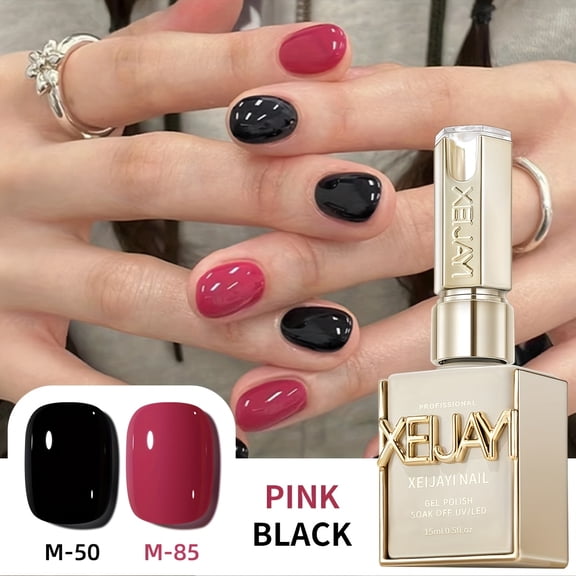 XEIJAYI 15ml 2Colors Set Gel Polish - Bright Nail Art With Alcohol-Free/LED Soak-Off Gel For Salon & DIY, Japanese-Korean Style Nail Designs, Nail Care, DIY Nail Design,