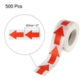 thumbnail image 2 of Uxcell 500 Count/Roll Arrow Sticker Labels 1.3x2 Inch Red Adhesive Scrapbooking DIY Craft Organizing Inventory, 2 of 7