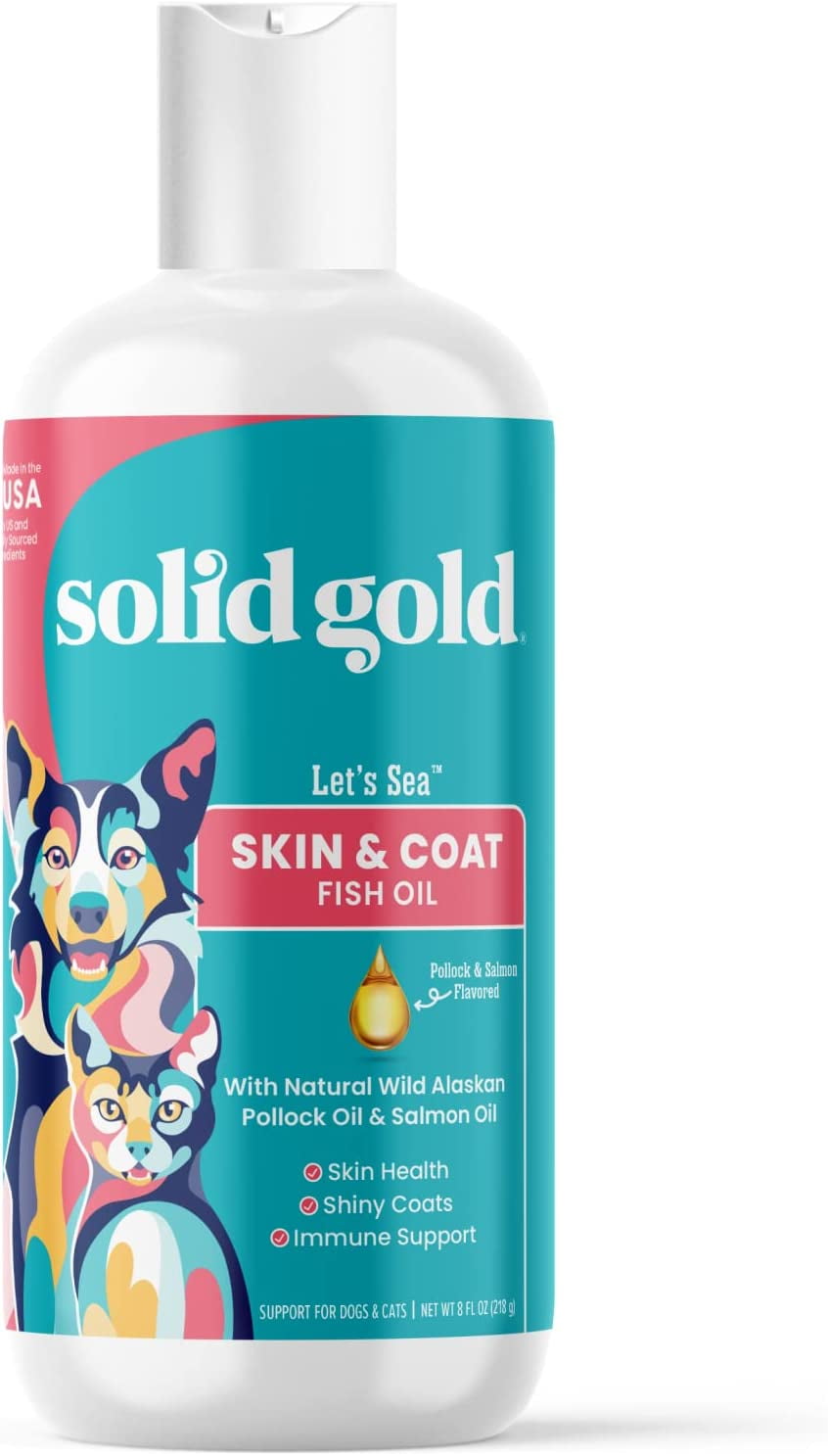 Solid Gold Fish Oil for Dogs & Cats Wild Alaskan Salmon Oil for Dogs