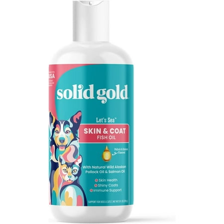 UPC: 0093766002159 | Solid Gold Fish Oil for Dogs & Cats – Wild Alaskan Salmon Oil for Dogs Skin and Coat Support – Omega 3 Pollock Oil Blend and Fatty Acids with EPA & DHA for Immune System Health – 8 oz Bottle