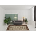 thumbnail image 2 of 8' X 11' Ivory Red Green Grey Blue And Navy Oriental Power Loom Stain Resistant Area Rug With Fringe, 2 of 4
