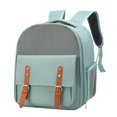 thumbnail image 3 of Mochila transportadora de gatos Ventilada Gran espacio Gran capacidad Correa de hombro ajustable Mochila de transporte portátil Bolsa para salir , VERDE Salvador transportador de gatos, 3 of 10