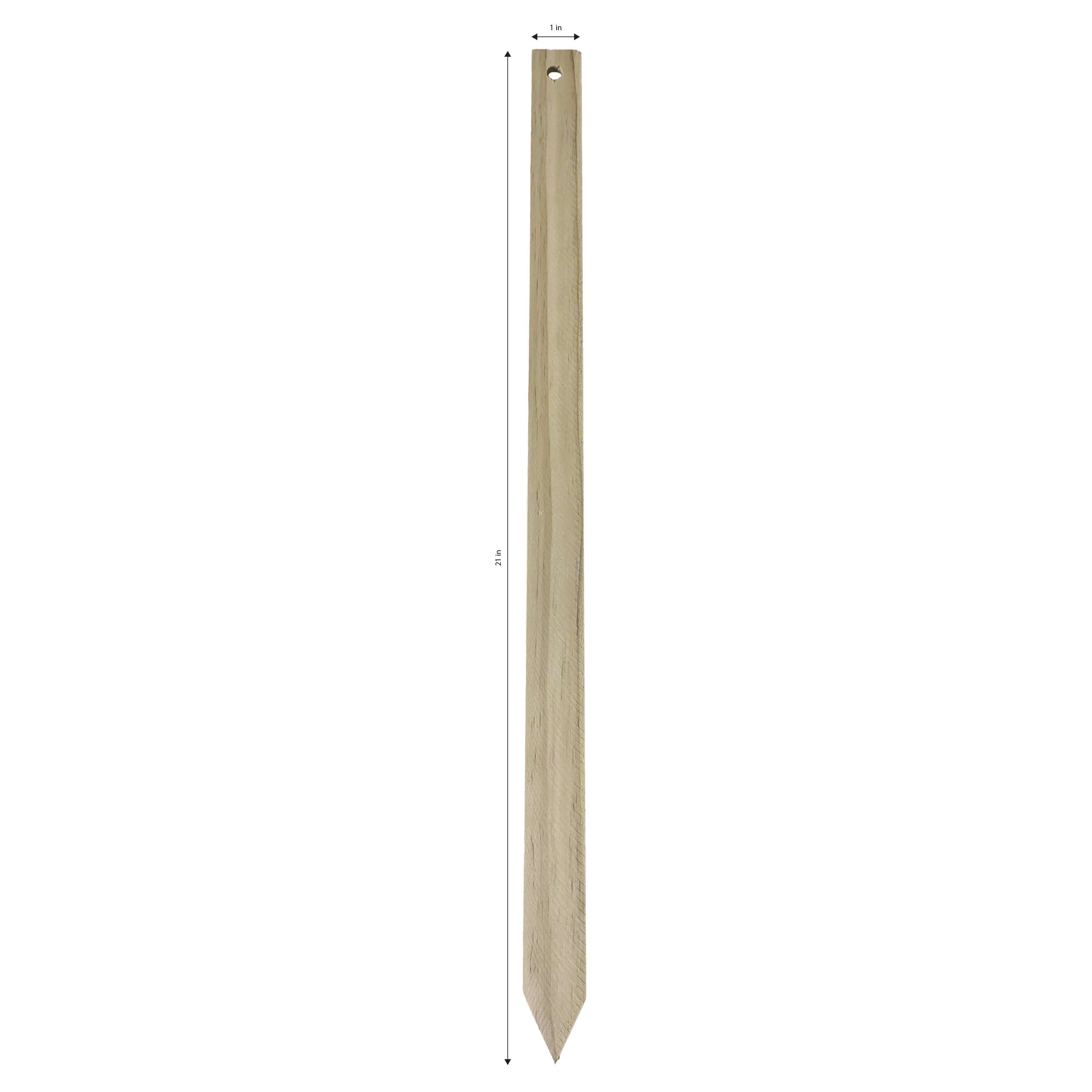 (2 pack) Hy-Ko 21-Inch Natural Wooden Stake, 1 Piece, Model 40603