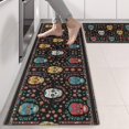 thumbnail image 2 of Kitchen Rugs Sets Of 2,Colorful Skull Flower Pattern Anti Fatigue Kitchen Mat Rugs Non Slip Washable,Decorative Kitchen Floor Mats for Kitchen,Sink,Laundry,17"X47", 2 of 5