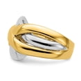 thumbnail image 4 of 14k Two-tone Cross-Cross Design Ring R891, 4 of 5