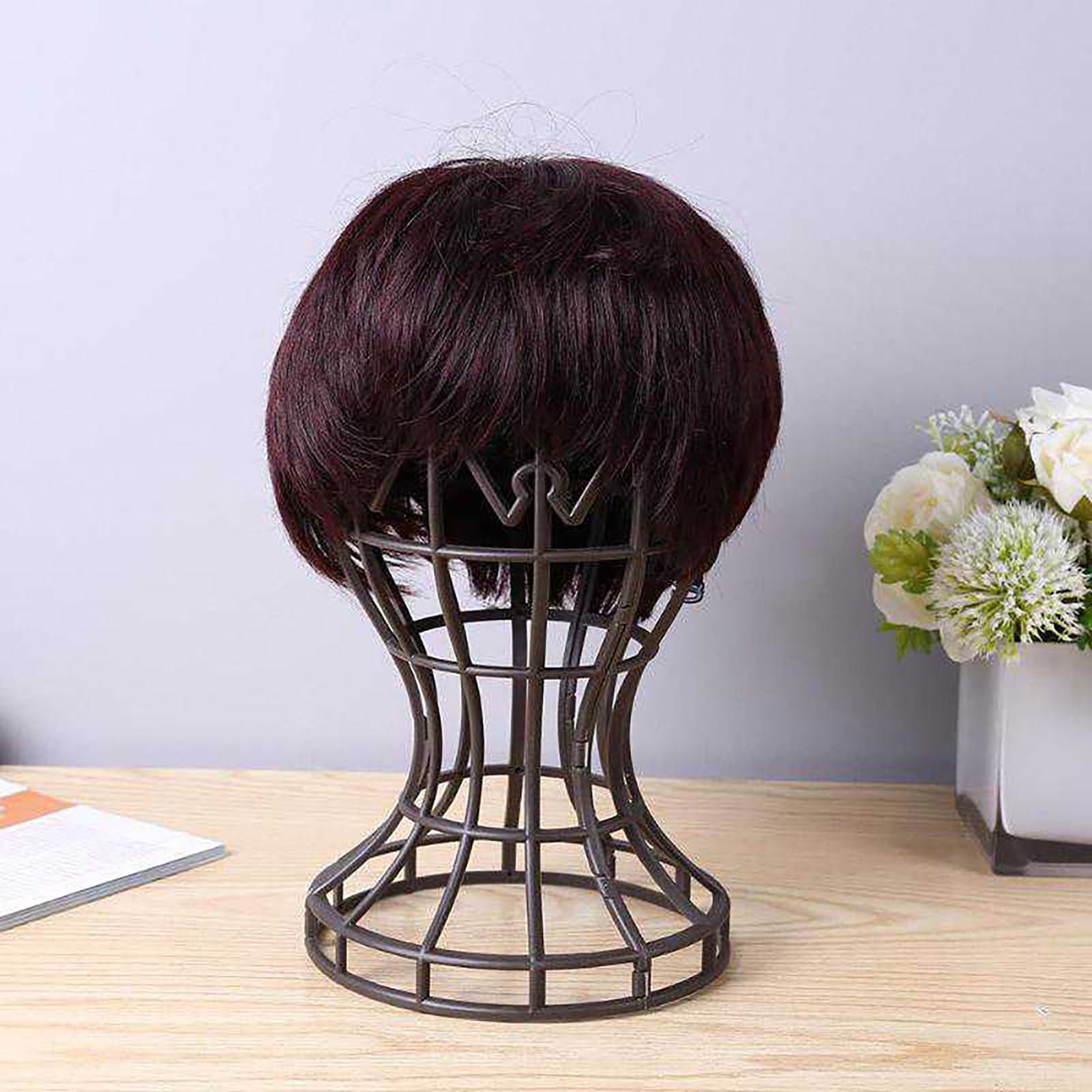 Travelwant 2Pcs/Set Wig Stand Holder, Premium Portable Collapsible Wig Holder for Multiple Wigs, Durable Wig Stands for Women, Size: One size, Black