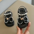 thumbnail image 2 of Otqutp Lightweight Shoes for Kids Girls Sandals Summer for Children Wearing Beach Shoes Pearl Soft Sole Comfortable Flat Sandals Summer Dress Shoes, 2 of 4