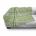 thumbnail image 3 of Leaves Soft Flannel Fleece Blanket, Foliage Leaves Pattern with Venetian Inspirations Vintage Motifs Illustration, Cozy Plush for Indoor and Outdoor Use, 70" x 90", Green Pale Green, by Ambesonne, 3 of 6