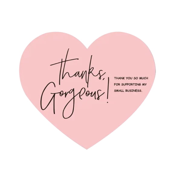 Ruanlalo 150 Pcs Love Heart Shaped Thank You Cards 2.36 x 2.76 Inch Blank Notecards Greeting Cards for Wedding Baby Shower Small Business