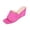 Slipper - Hot Pink, variant on Wedge Sandals for Women Classic Open Toe Slip On Mules Smooth Faux Suede Wide Single Band Upper Casual Summer Shoes Elevated Daily Walking Footwear for Ladies
