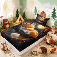 thumbnail image 2 of Erosebridal Fox Twin Fitted Sheet for Boys Girls, Moonlit Night Bedding, 2-Piece 1 Fitted Sheet and 1 Pillowcase, 2 of 6