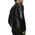 thumbnail image 2 of Men's Stylish Stylish Black 100% Genuine Lambskin Leather Lightweight Soft Satin lining Jackets for Men - XS Size, 2 of 3