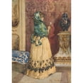 thumbnail image 2 of Attilio Simonetti 14x18 Black Ornate Wood Framed Double Matted Museum Art Print Titled - The Miniature (1843-1925), 2 of 5