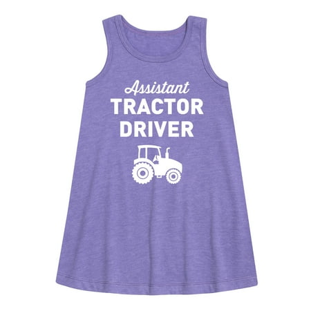 

Instant Message - Tractor Driver Assistant - Toddler & Youth Girls A-line Dress