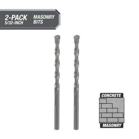 Hyper Tough 2-Pack 5/32-inch Masonry Bit, 43126