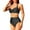Black, variant on Admvng Swim Suits for Women Conservative Solid Strappy Back Set Two Piece Swimsuits Swimdress S-2XL