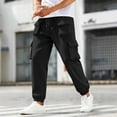thumbnail image 4 of FRSASU Mens Sweatpants, Fleece Cargo Joggers for Men with Muti Pockets Black, 4 of 6