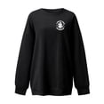 thumbnail image 4 of VBARHMQRT Chandails à Capuche pour Femmes Imprimé Lettre Col Rond Chandail Sans Capuche Chandail en Molleton Automne Manches Longues Chandails en Molleton Haut Blouse, 4 of 5