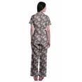 thumbnail image 4 of Moomaya Printed Cotton Shirt Pajamas Notch Collar Sleepwear WoMen's Pajama Set, 4 of 6