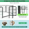thumbnail image 4 of BestPet Dog Playpen Dog Pen Kennel Indoor Outdoor Folding Metal Portable Puppy Exercise Pen Heavy Duty Fence for Yard Camping, Black, 4 of 7