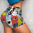 thumbnail image 2 of Sikiie Funny Cats Print Workout Shorts Women Scrunch Butt Gym Shorts Seamless High Waist Tummy Control Yoga Biker Athletic Shorts, 2 of 5