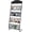 4Floor-24.8''W-Black, variant on Floor Standing Magazine Holder with 5 Pockets for Displaying Journals, Brochures and Literature at Trade Shows, Offices and Shopping Malls, Black