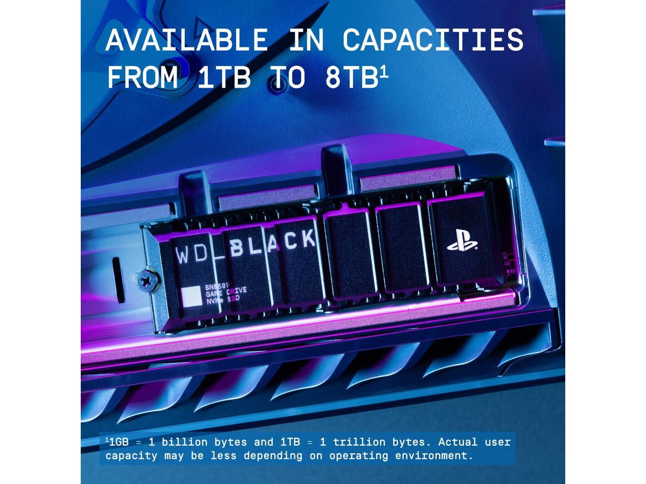 WD BLACK 8TB SN850P NVMe SSD for PS5, M.2 2280, WDBBYV0080BNC-WRSN