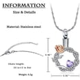 thumbnail image 2 of Cremation Jewelry Rose Flower Urn Necklace for Ashes for Women Girls Stainless Steel Wreath Pendant Memorial Ash Holder Mom Sister Wife Anniversary Birthday Keepsake Gift, 2 of 6