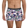 thumbnail image 2 of Bingfone Plaid Flamingo Men's Underwear - Casual Stretch Boxer Briefs-Small, 2 of 7