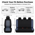 thumbnail image 6 of FLORAY Universal Car Seat Covers Full Set, 3D Breathable Mesh Auto Seat Protectors for Sedans & Compact SUVs, Airbag Compatible, Black & Gray, 6 of 8