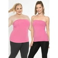 thumbnail image 3 of Stretch Is Comfort Women's Cotton Strapless Tube Top Light Pink X-Large, 3 of 6