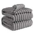 thumbnail image 6 of U by Bedsure Frost Gray Fleece Queen Blanket for Couch - Super Soft Cozy Blankets for Women, Girls, 90x90 inches, 6 of 6