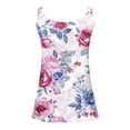 thumbnail image 5 of Babysbule Womens Summer Tank Tops Women's Sleeveless Floral V Neck Pullover Suspenders Vest, 5 of 5