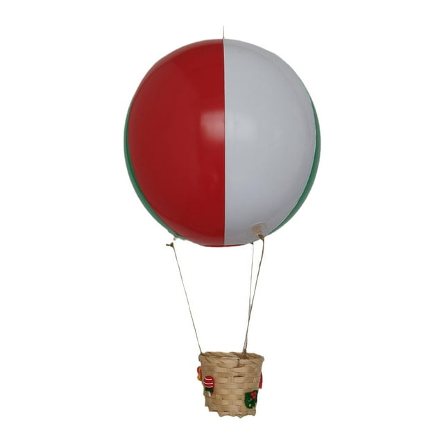 Cesta de bambú navideña, globo aerostático, decoración ornamental navideña, decoraciones con globos aerostáticos para comedor, boda