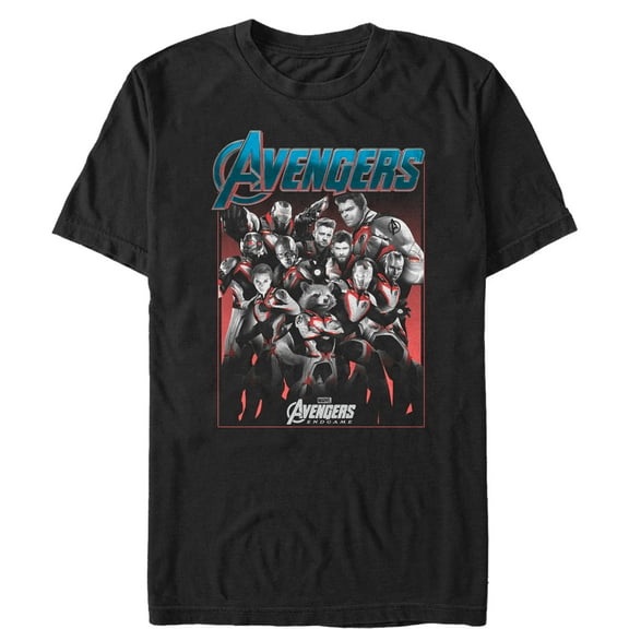 Men's Marvel Avengers: Endgame Hero Collage  Graphic Tee Black 4X Large