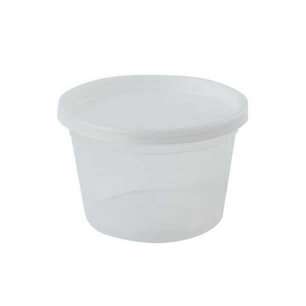 16oz. Clear Plastic Disposable Containers w/ Lids 50ct.